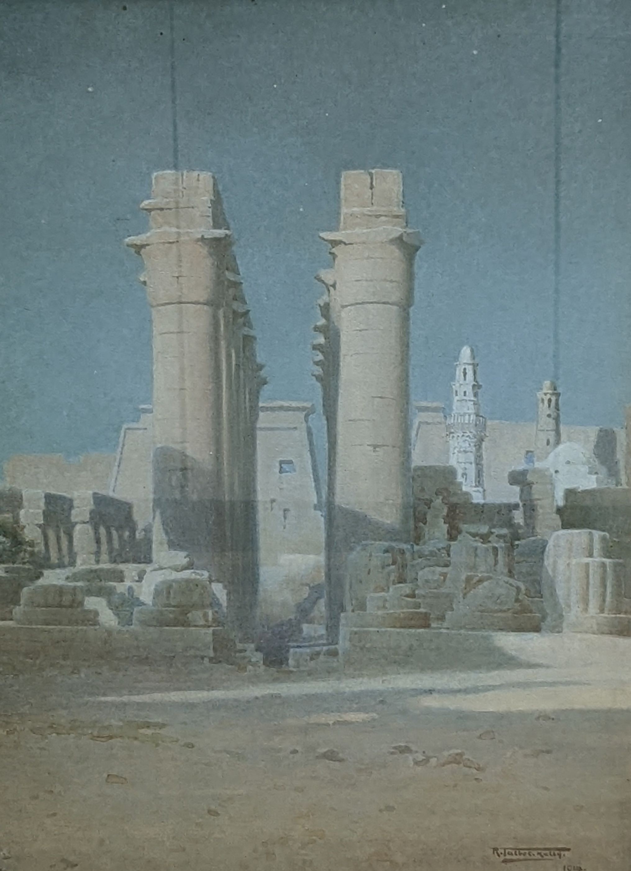 Robert George Talbot Kelly (1861-1934), watercolour, 'Temple at Karnak', signed and dated, 1914, 54 x 39cm